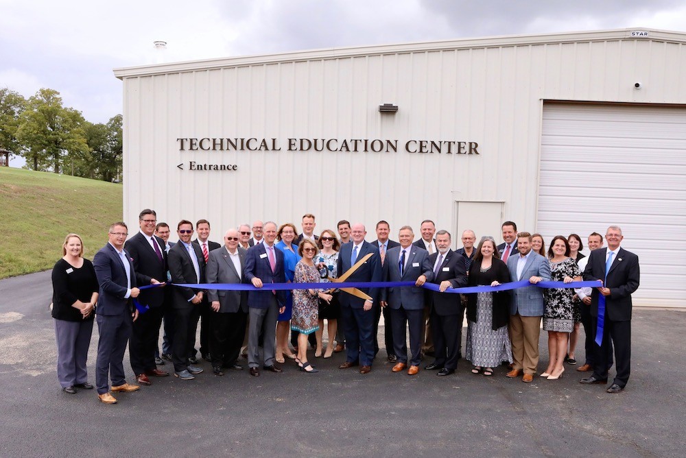 Ozarks Technical Community College officials cut the ribbon on the new Technical Education Center at its Table Rock Campus.